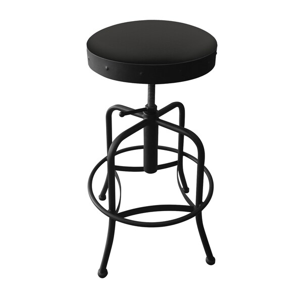 Adjustable Stool, Black Wrinkle, Canter Iron Seat